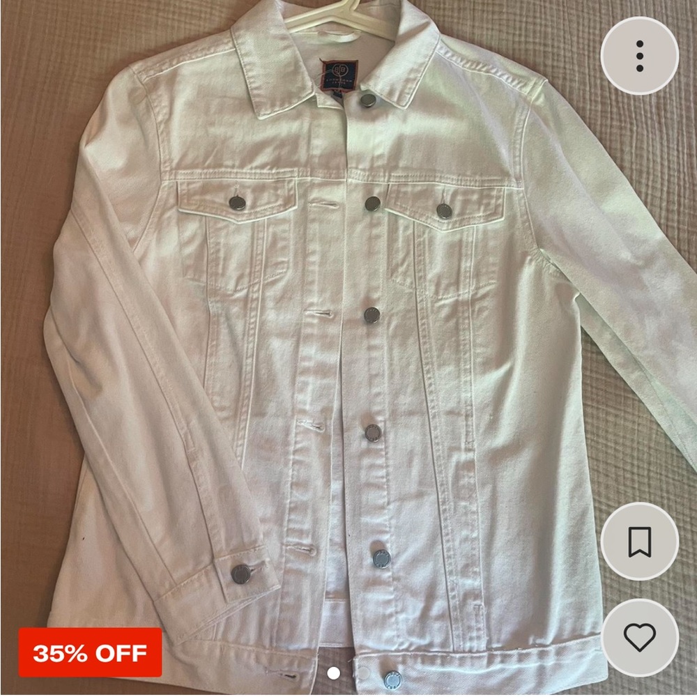 White Jean Denim Jacket - M